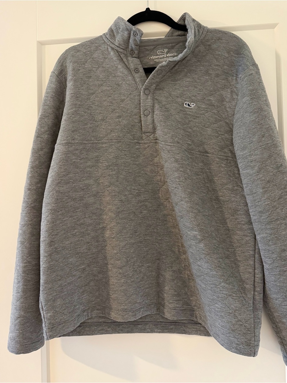 Vineyard Vines Men's Heather Gray Snap-Front Sweater